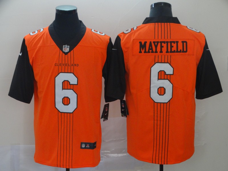 Men's Cleveland Browns Baker Mayfield Orange Jersey
